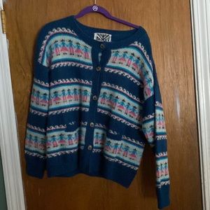 Vintage wool blend sweater no tag I guess medium